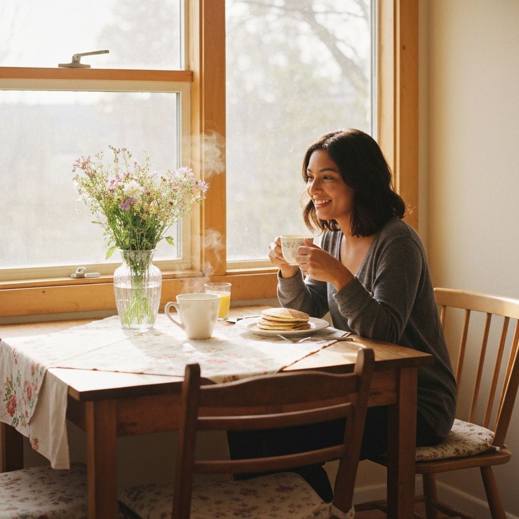 Morning routine at home